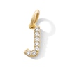 Thumbnail Image 1 of 14K Gold Plated CZ Initial Necklace Charm