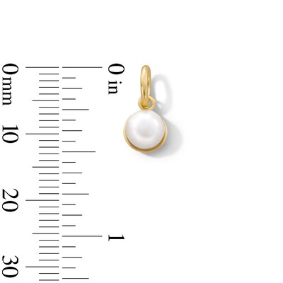 14K Yellow Gold Plated Freshwater Cultured Pearl Charm