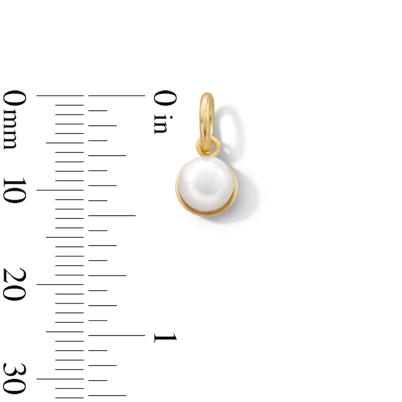 Main Image 3 of 14K Yellow Gold Plated Freshwater Cultured Pearl Necklace Charm