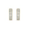 Thumbnail Image 1 of 10K Gold 1/4 CT. T.W. Lab-Grown Diamond Double Baguette Huggie Hoops