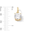 Thumbnail Image 3 of 14K Gold Plated CZ Oval Solitaire Necklace Charm