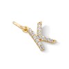 Thumbnail Image 2 of 14K Gold Plated CZ Initial Necklace Charm