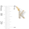 Thumbnail Image 3 of 14K Gold Plated CZ Initial Necklace Charm