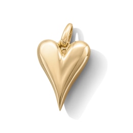 14K Gold Plated Puff Heart Necklace Charm