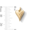 Thumbnail Image 3 of 14K Gold Plated Puff Heart Necklace Charm