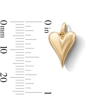 14K Gold Plated Puff Heart Necklace Charm