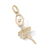 Thumbnail Image 2 of 14K Gold Plated CZ Ballerina Necklace Charm