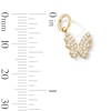 Thumbnail Image 3 of 14K Gold Plated CZ Butterfly Necklace Charm