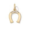 Thumbnail Image 1 of 14K Gold Plated CZ Horseshoe Necklace Charm