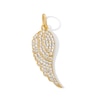 Thumbnail Image 1 of Solid Sterling Silver with 14K Gold Plate CZ Angel Wing Necklace Charm