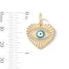 Thumbnail Image 3 of 14K Gold Plated CZ and Epoxy Eye Heart Necklace Charm