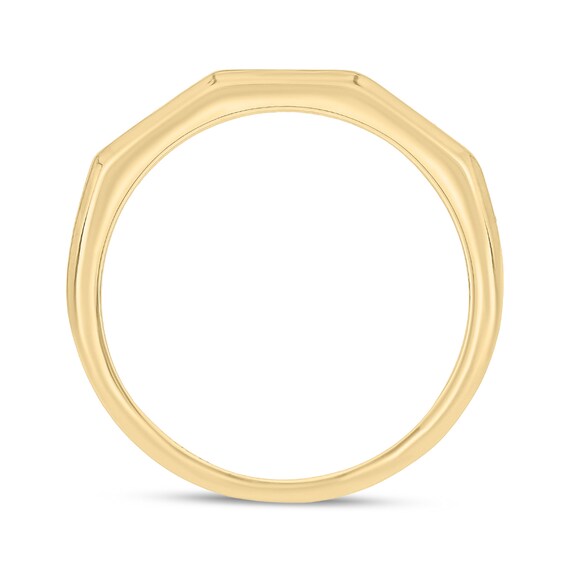14K Gold Plated 1/6 CT. T.W. Lab-Grown Diamond Double Row Ring - Size 10