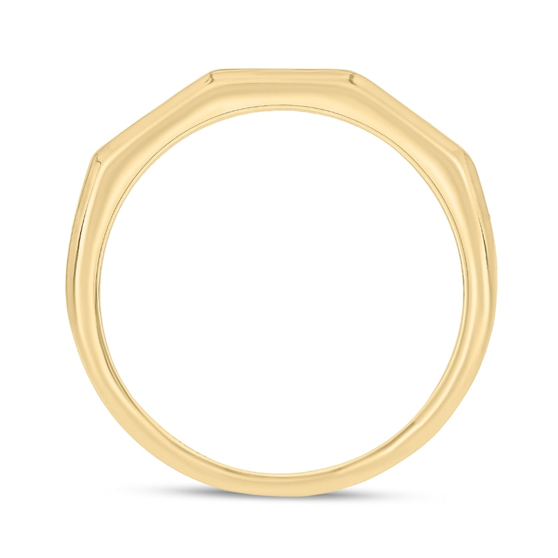 Main Image 3 of 14K Gold Plated 1/6 CT. T.W. Lab-Grown Diamond Double Row Ring - Size 10