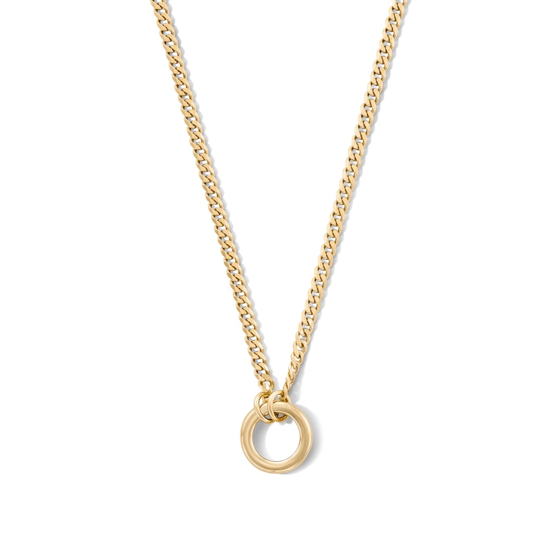 Main Image 1 of 14K Gold Plated Open Circle Necklace - 18"