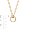 Thumbnail Image 2 of 14K Gold Plated Open Circle Necklace - 18"