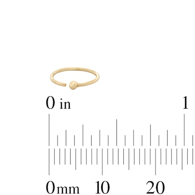 14K Solid Gold Nose Hoop and Bone Stud Set - 22G