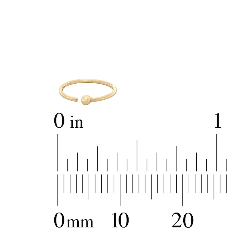Main Image 3 of 14K Solid Gold Nose Ring and Bone Stud Set - 22G
