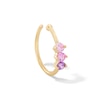 Thumbnail Image 1 of 14K Solid Gold CZ and Lab-Created Ruby Nose Ring 20G 5/16”