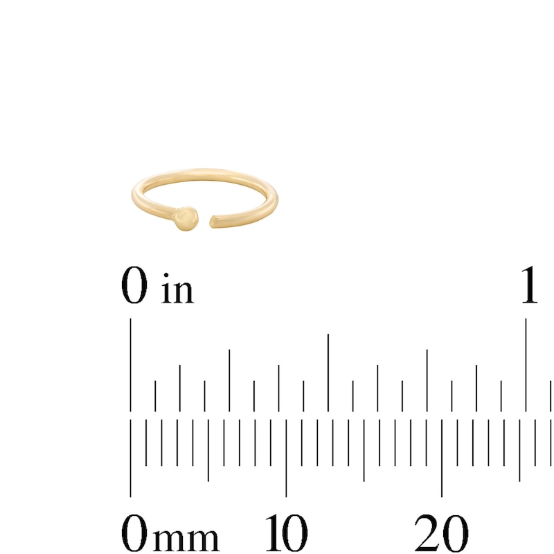 Main Image 3 of 14K Solid Gold Nose L-Shape Pyramid Stud and Hoop Set - 20G