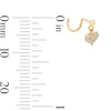 Thumbnail Image 2 of 14K Solid Gold CZ Heart Dangle Screw Nose Stud - 22G