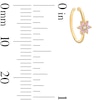 Thumbnail Image 2 of 14K Solid Gold CZ Pink Flower Nose Ring - 20G 5/16”