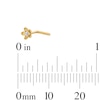 14K Solid Gold CZ Flower L-Shape Nose Stud - 20G 3/8"