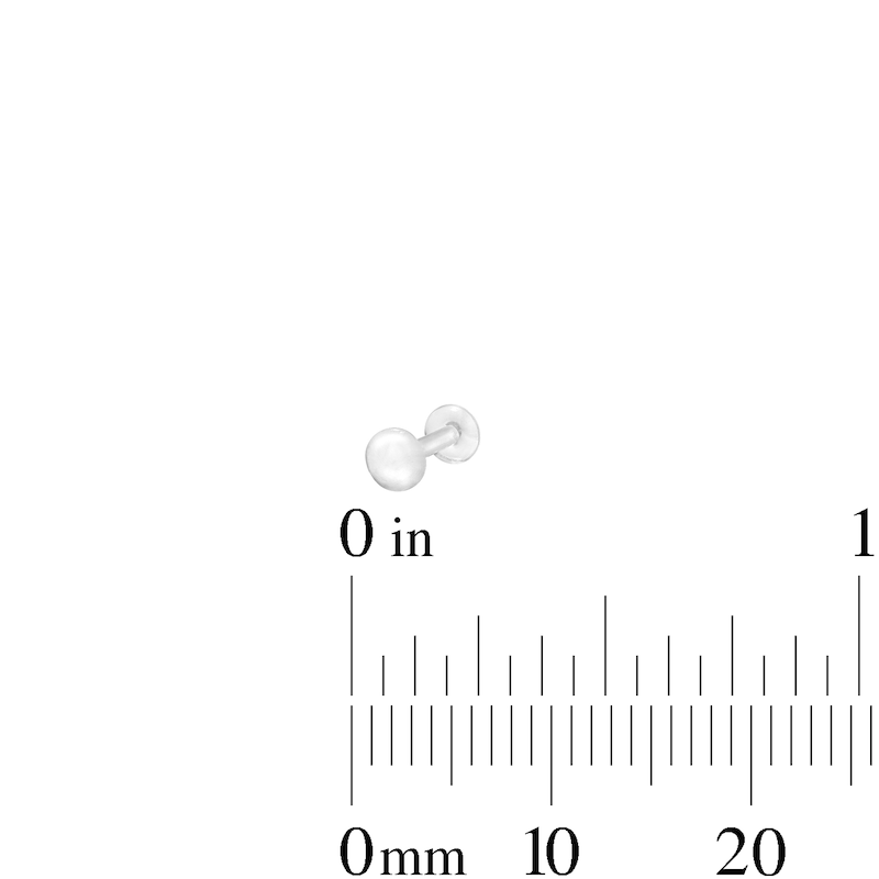 Main Image 4 of 14K Semi-Solid and Hollow Gold Ball and CZ Pink Nose Stud Set - 20G 1/4"