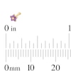 Thumbnail Image 2 of 14K Semi-Solid Gold CZ Purple Flower Nose Stud - 22G 1/4"