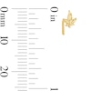 14K Solid Gold Cannabis L-Shape Nose Stud - 20G 3/8"