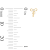 Thumbnail Image 3 of 14K Solid Gold CZ Bow and Solitaire L-Shape Nose Stud Set - 20G 13/64”