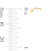 Thumbnail Image 4 of 14K Solid Gold CZ Bow and Solitaire L-Shape Nose Stud Set - 20G 13/64”