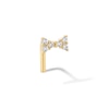 Thumbnail Image 1 of 14K Solid Gold CZ Bow Tie L-Shaped Nose Stud - 20G