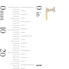 Thumbnail Image 2 of 14K Solid Gold CZ Bow Tie L-Shaped Nose Stud - 20G