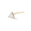 Thumbnail Image 1 of 14K Semi-Solid Gold CZ Triangle L-Shape Nose Ring - 22G 1/4"