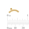 Thumbnail Image 2 of 14K Gold Embossed Curved Bar Flat Back Stud - 18G 5/16"