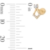 Thumbnail Image 2 of 14K Gold CZ Rhombus Drop Flat Back Stud - 18G 5/16"