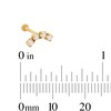 Thumbnail Image 2 of 14K Solid Gold Lab-Created Opal Curved Stud - 18G 5/16"