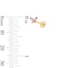 Thumbnail Image 2 of 14K Solid Gold CZ Purple Marquise Cartilage Stud - 18G 5/16"