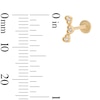 Thumbnail Image 2 of 14K Solid Gold CZ Curved Cartilage Stud - 18G 5/16"