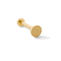 14K Gold Disc Flat Back Stud - 18G 5/32"