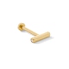 Thumbnail Image 1 of 14K Gold CZ Bezel-Set Bar Flat Back Stud - 18G 5/16"