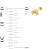 Thumbnail Image 2 of 14K Gold Pyramid Trio Flat Back Stud - 18G 5/16"