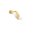 Thumbnail Image 1 of 14K Gold Angled Kite-Shaped Flat Back Stud - 18G 5/16