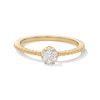 Thumbnail Image 1 of 14K Gold Plated 1/6 CT. T.W. Lab-Grown Diamond Twist Ring