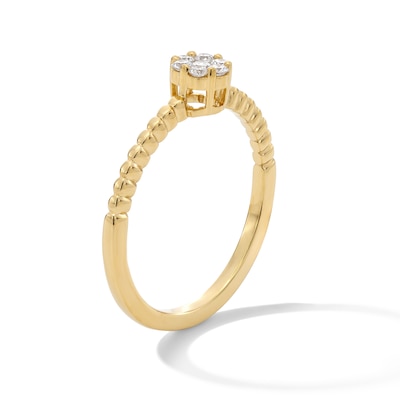 14K Gold Plated 1/6 CT. T.W. Lab-Grown Diamond Twist Ring