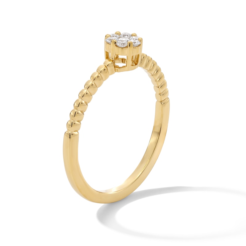 Main Image 3 of 14K Gold Plated 1/6 CT. T.W. Lab-Grown Diamond Twist Ring