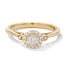 Thumbnail Image 1 of 14K Gold Plated 1/4 CT. T.W. Lab-Grown Diamond Round Cluster Ring - Size 6