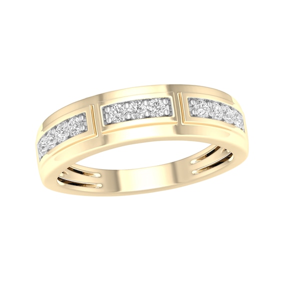 10K Gold 1/3 CT. T.W. Lab-Grown Diamond Row Ring