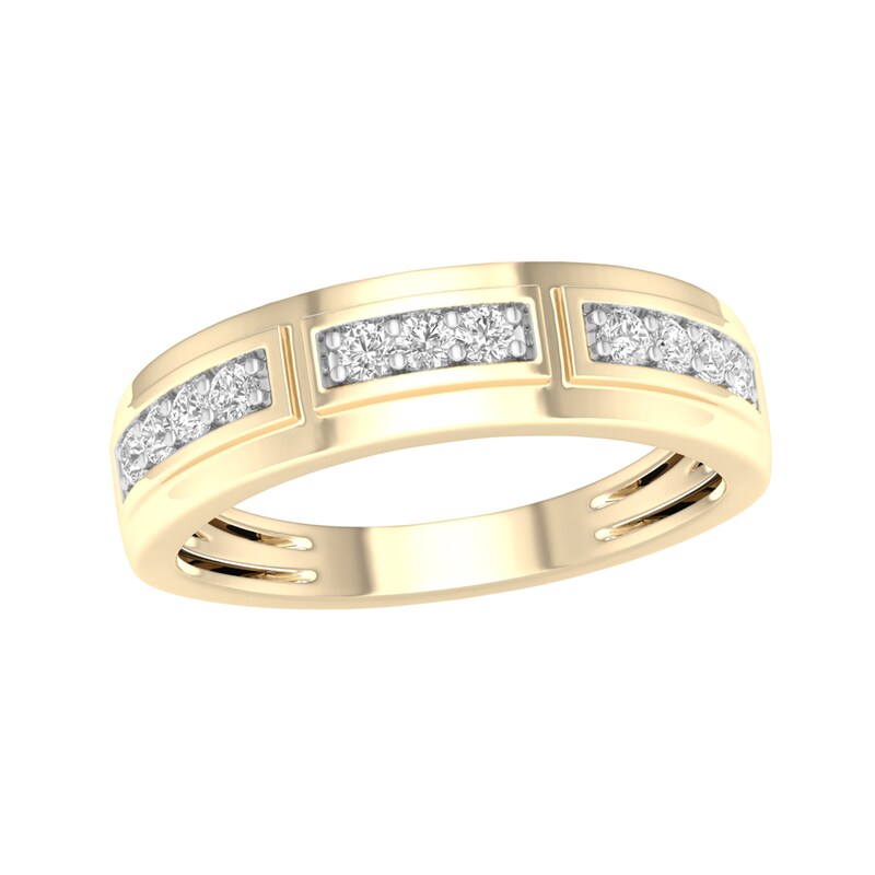 Main Image 1 of 10K Gold 1/3 CT. T.W. Lab-Grown Diamond Row Ring