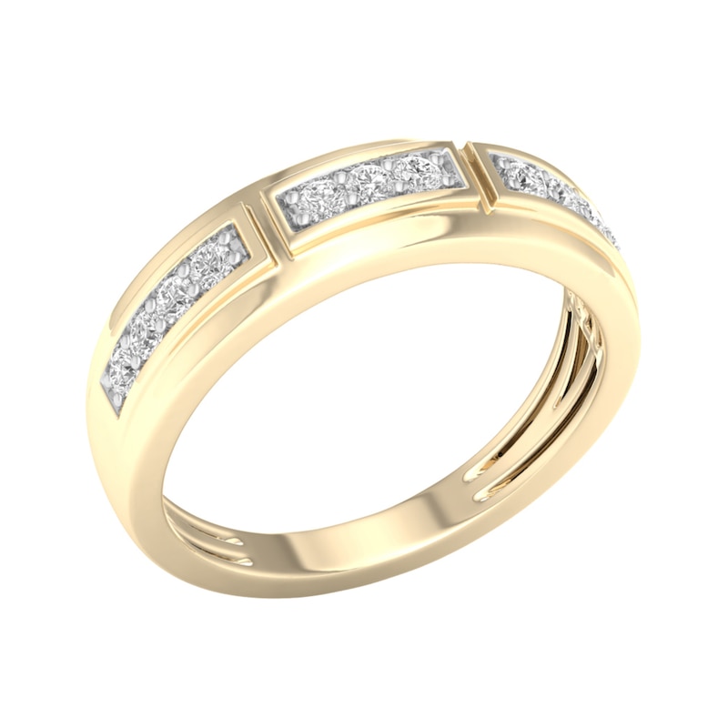 Main Image 3 of 10K Gold 1/3 CT. T.W. Lab-Grown Diamond Row Ring